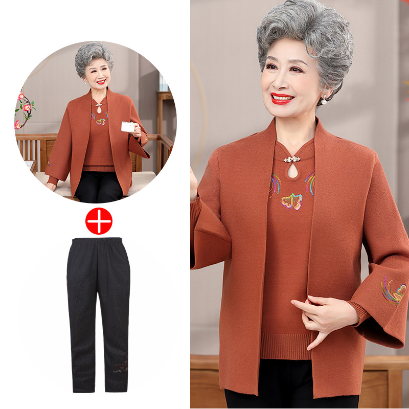 E6040 1250K ĐỒ BỘ NỮ TAIRYA ÁO LEN CẢ BỘ 2 MÓN MÙA XUÂN THU ĐÔNG TRUNG NIÊN THỜI TRANG NỮ G04 SẢN PHẨM MỚI