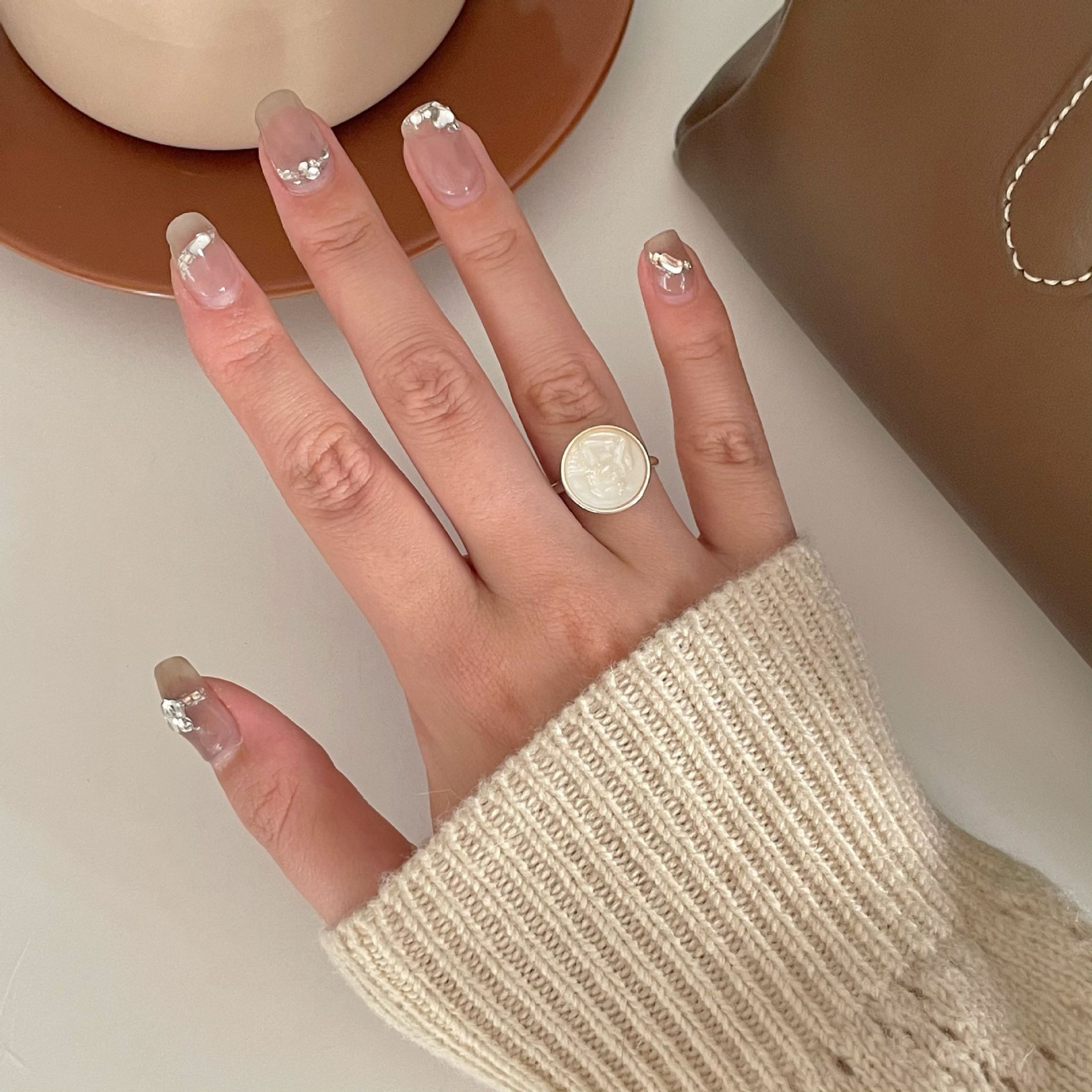 Open Rings Classification Adjustable Ring Size 925 Sterling Silver Shell Angel Open Rings
