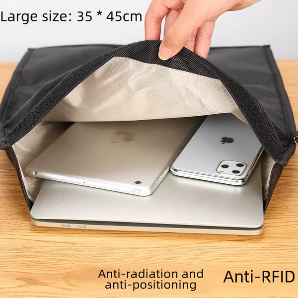 Large Notebook Signal Shielding Bag RFID Anti-theft Brush Mobile Phone Bag Case Computer Bag Pregnant Women Anti-radiation Anti-positioning