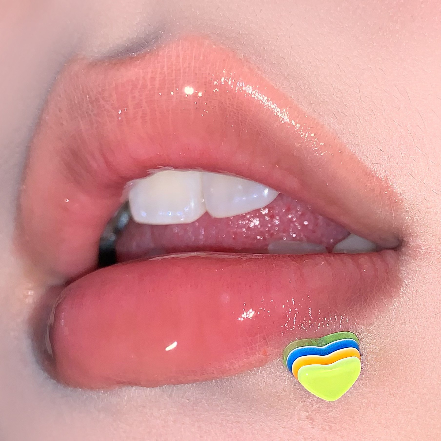 Labret piercing jewelry detail image