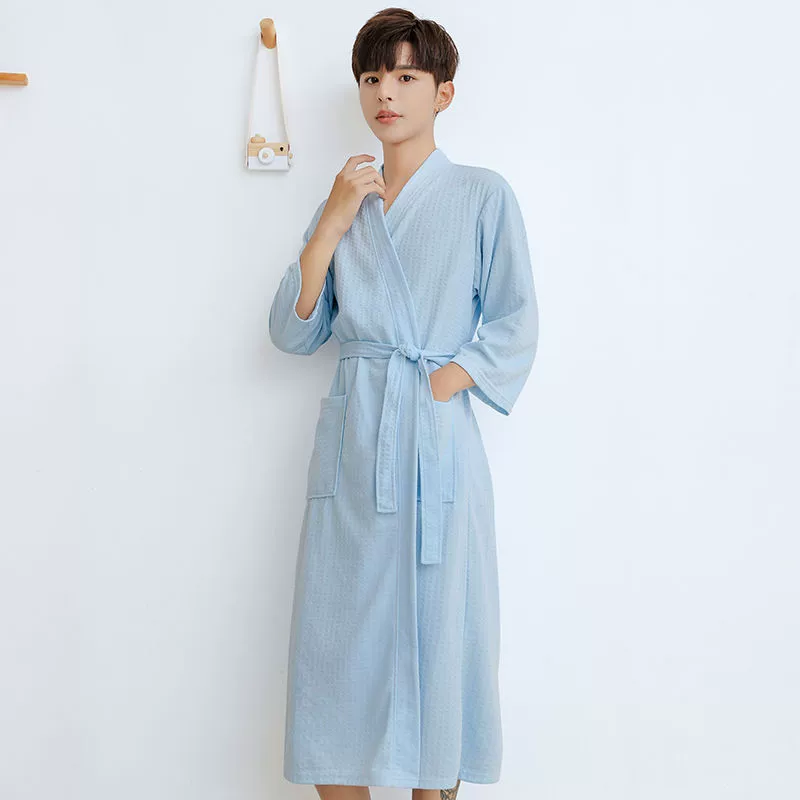 Long autumn thin bathrobe for beloved, summer pijama, plus size