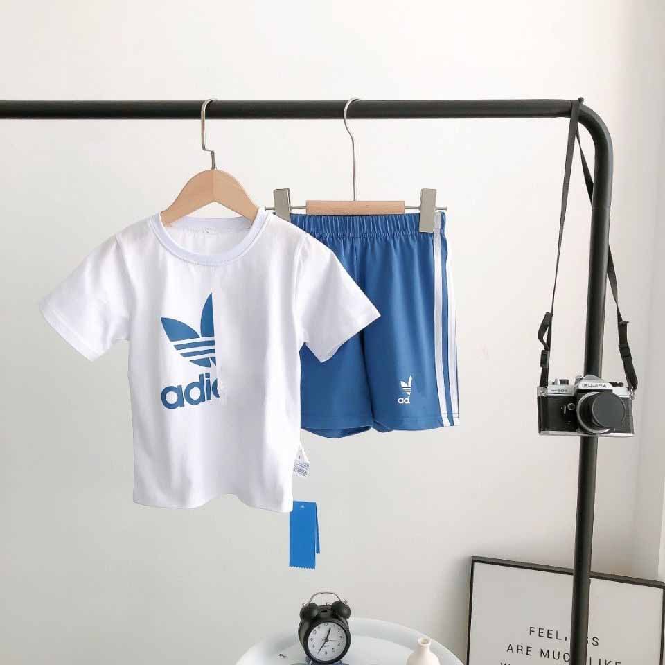 Foreign trade Adidas Kids men and women Summer wear suit children 2021 new pattern Short sleeved Korean Edition Western style Children