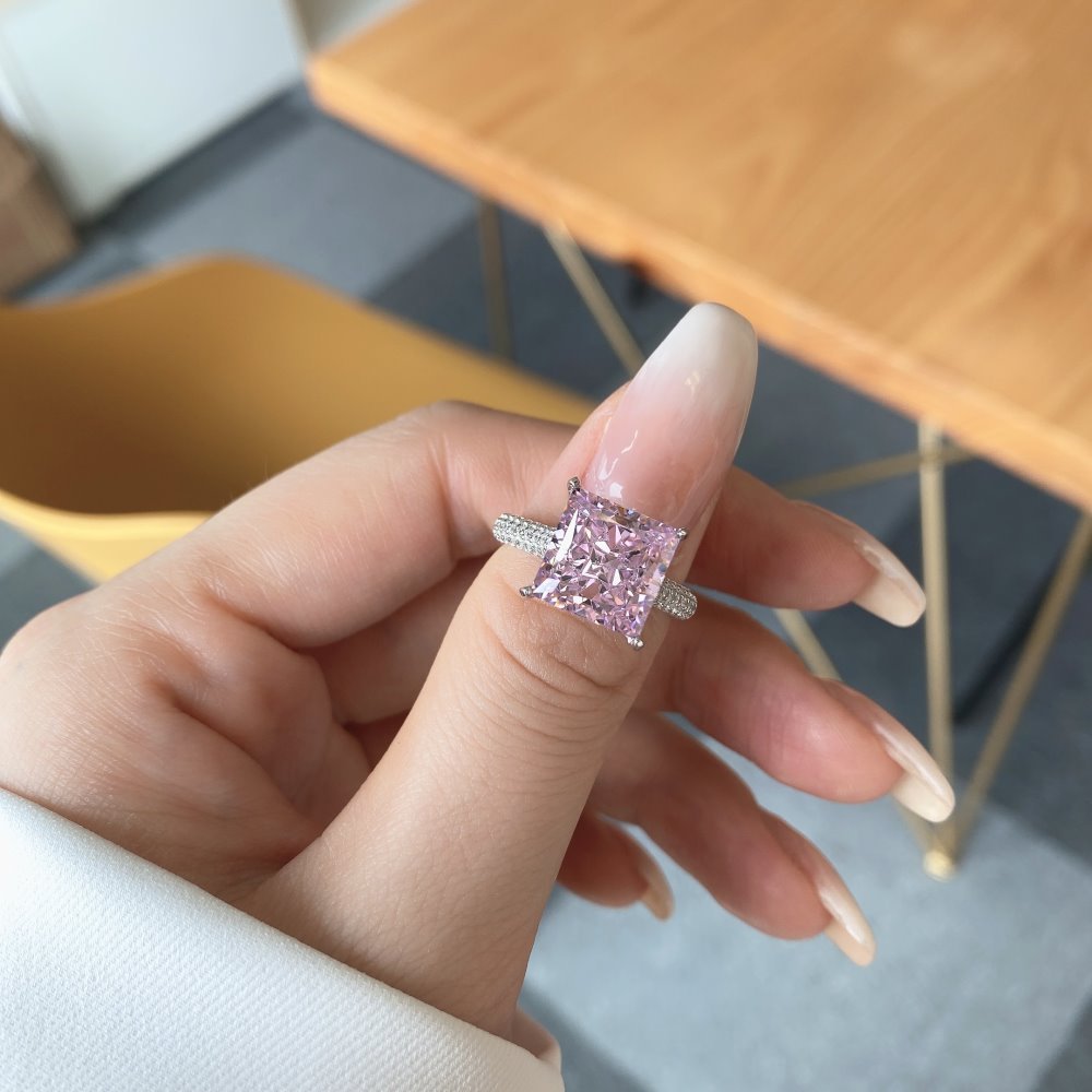 12g Weight Zircon Inlay Material Rings Classification 5, 9 Ring Size 1 Piece Quantity Holiday, Daily Occasion 925 Sterling Silver Material Geometric, Heart Shape Pattern Women's Gender Plating Design Elegant, Lady Style 925 Sterling Silver Zircon Geometric Heart Shape Rings 28