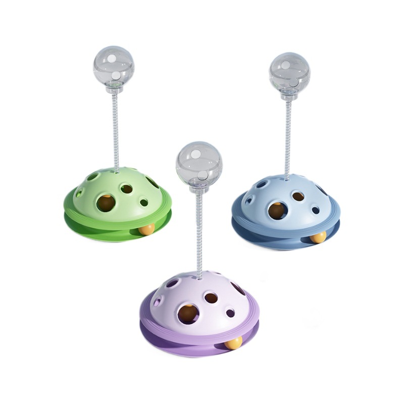 Nuevo gato Tao agujero juguete bola de fuga plato giratorio con resorte plato de entretenimiento para gatos divertido gato auto-hola juguete para mascotas