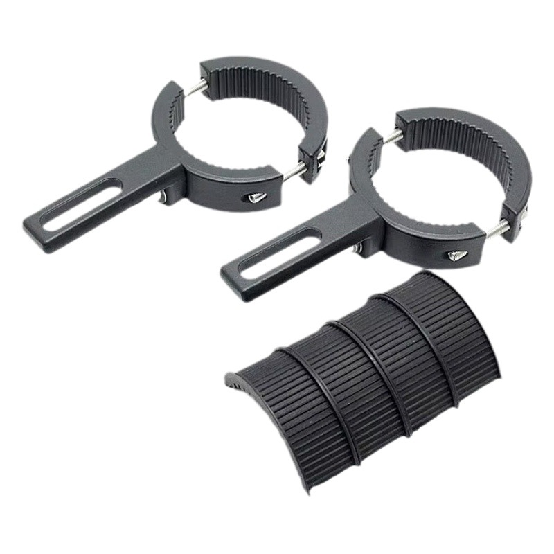 Motocicleta Spotlight soporte modificado aleación de aluminio barandilla parachoques absorción de choque LED faro redondo tubo abrazadera extensión soporte