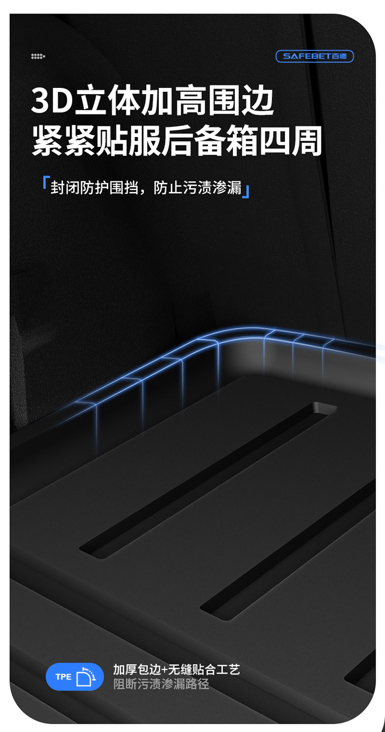 Suitable for Tank 300 New Energy 400 500 Special Vehicles, Tpe Car Trunk Mat Interior Accessories