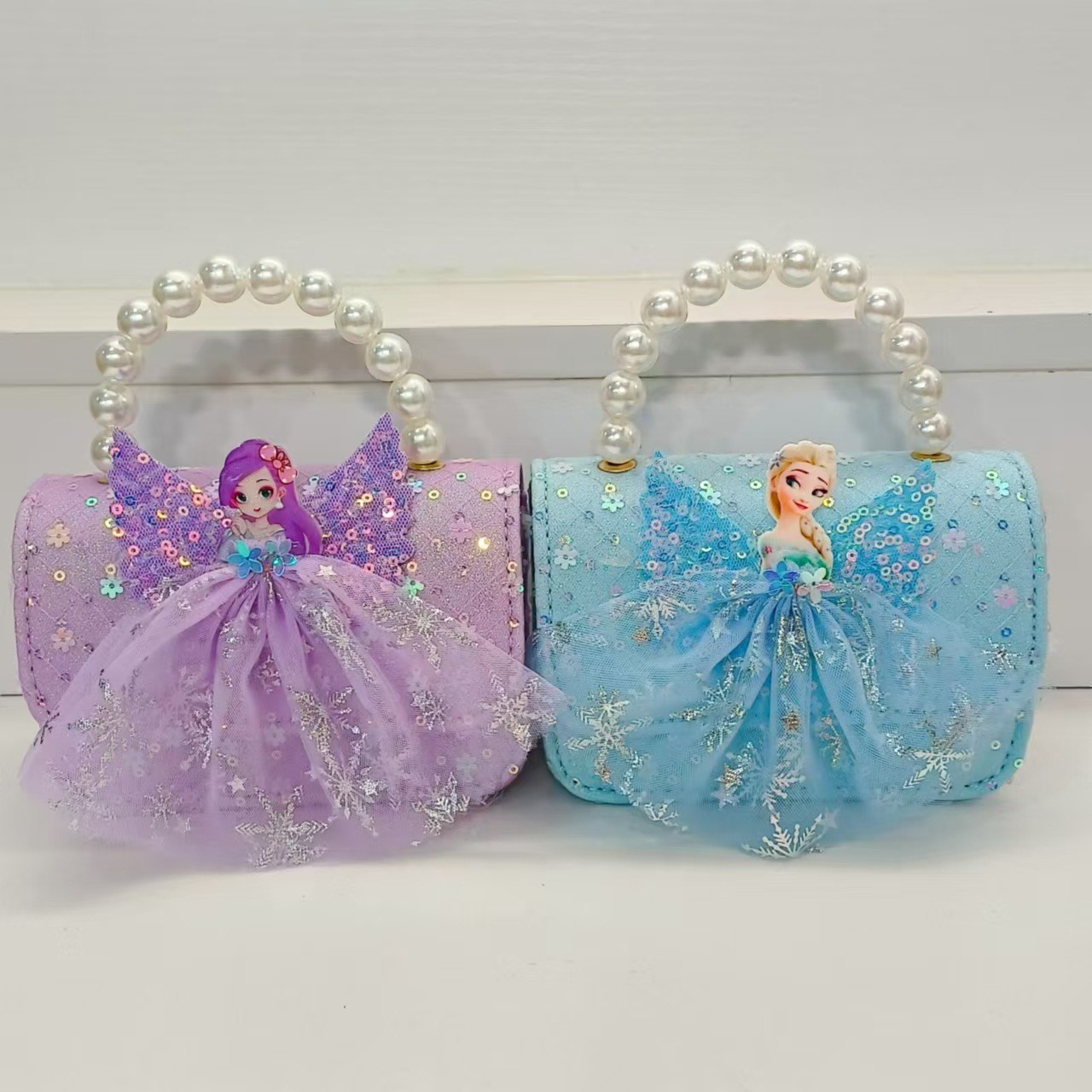 Bolso portátil de la princesa de perlas, bolso cuadrado, accesorios, bolso de cadena, bolso de Año Nuevo, bolso de Año Nuevo, regalo del Día de los Niños, 1 de junio