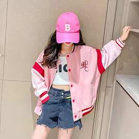 女童秋装卫衣外套新款韩版儿童洋气时髦棒球服潮夹克衫中大童