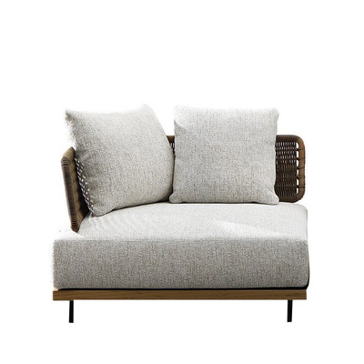 Sofá al aire libre transfronterizo patio nórdico todo el aluminio ocio arte combinación de silla de caña al aire libre muebles de caña combinación de mesa de té