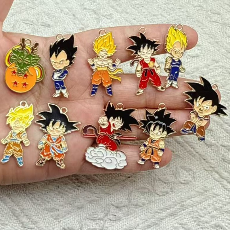 Cartoon Animation Dragon Ball DIY Accessories Wukong Alloy Drop Necklace Pendant Keychain Bag Pendant