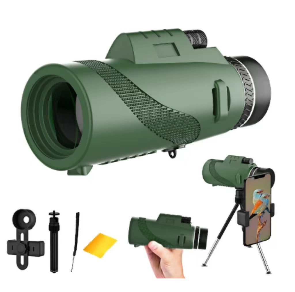 Монокулярный телескоп 10X42 для трансграничного использования, высококачественный, мощный, с ночным видением при слабом освещении, портативный, для концертов, для использования на открытом воздухе, с креплением для мобильного телефона