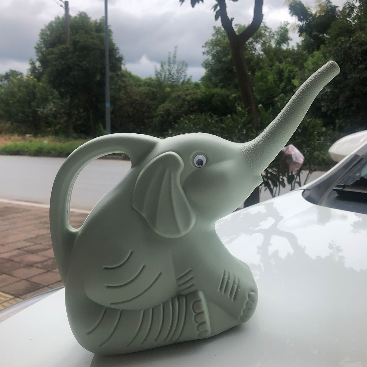 Elefante pequeño riego botella de agua de boca larga jardinería doméstica herramienta de riego planta suculenta floral maceta de riego