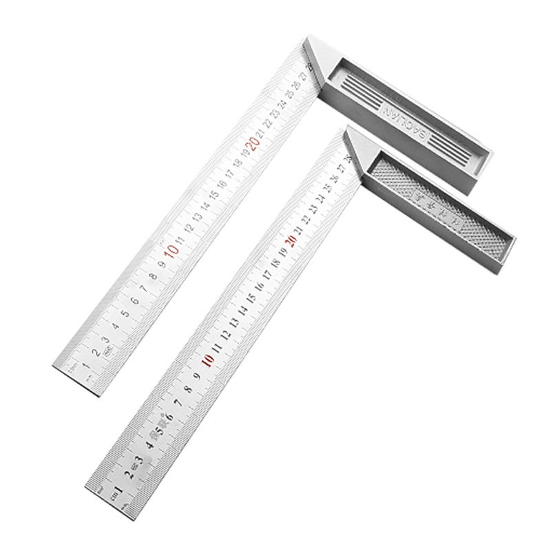 Wholesale stainless steel square ruler horizontal right angle ruler 90 degree measuring ruler triangle ruler carpentry ruler multifunctional angle ruler