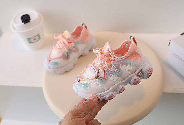 Sport per bambini Primavera e autunno Nuova suola morbida super leggera Maglia traspirante per ragazza casual Piccola bianca per imparare a camminare_voghion.com