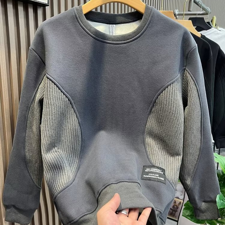 New men's spring and autumn hoodie, men's long sleeved loose and versatile patchwork casual clothes, trendy jacket_voghion.com