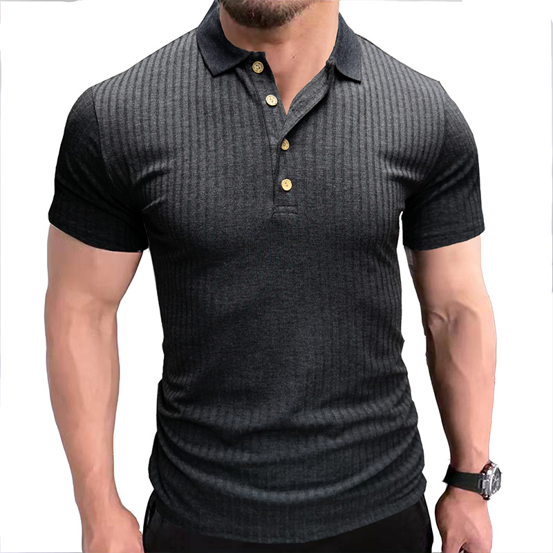 Men's Solid Color Patchwork Polo Shirt Men's Clothing display picture 18