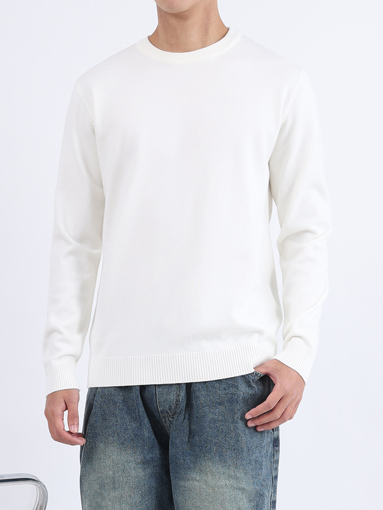 Lujo ligero antiguo estilo de ropa de hombre suéter camiseta camiseta casual para hombres de manga larga camiseta de punto para hombres