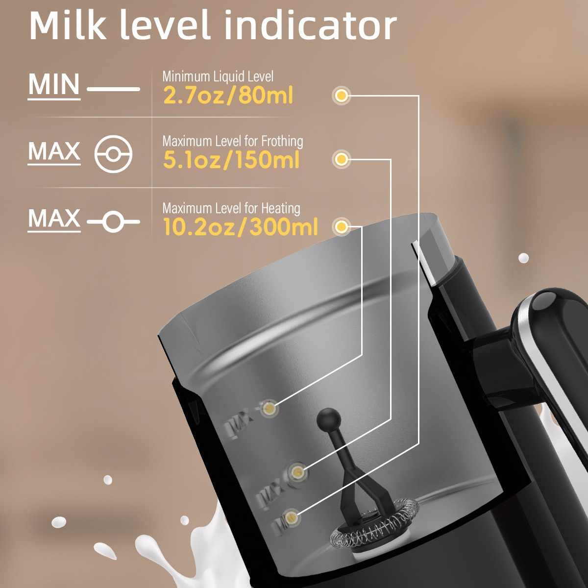 Comercio exterior transfronterizo totalmente automático caliente y frío 4 en 1 máquina de espuma de leche de café máquina de espuma de leche máquina de espuma de leche image 3