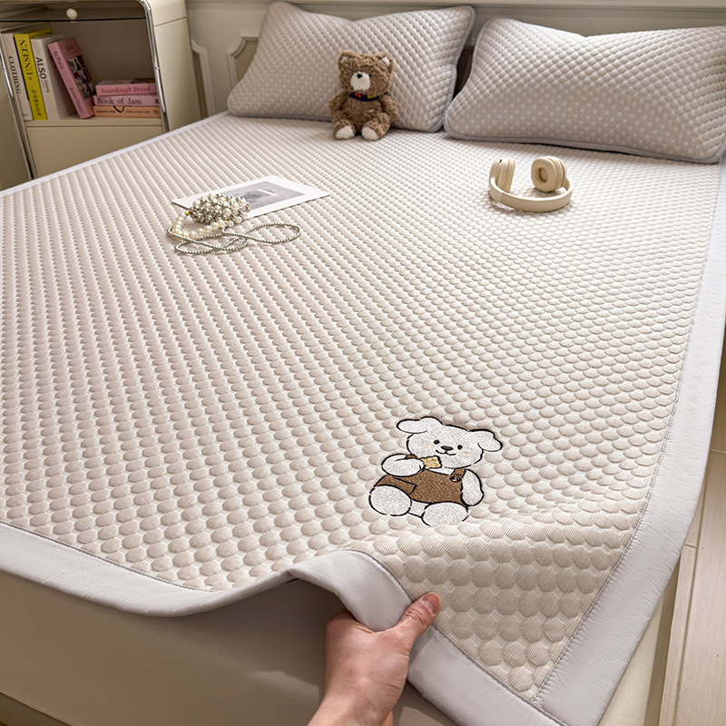 Verano frío madre-infanto esterilla de hielo casera frijoles de aire acondicionado una sola alfombra suave esterilla de verano set de tres piezas