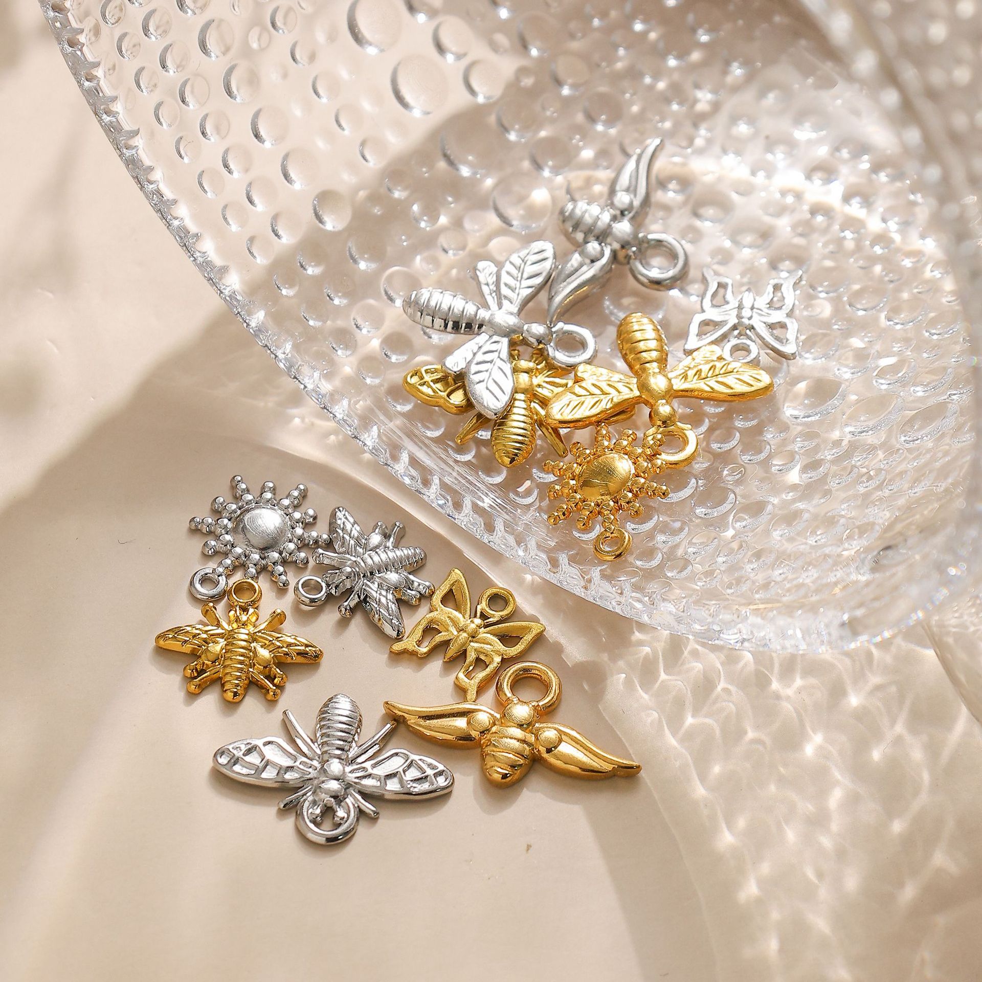 2g Weight Pendant Jewelry Making Type 1 Piece 304 Stainless Steel Sun Dragonfly Butterfly Pendant