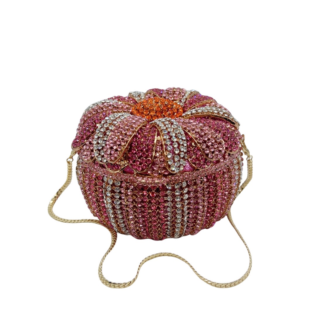 Bolsa de embrague transfronteriza con diamantes huecos caja de canasta de flores bolsas de cena cheongsam vestido de lujo bolsas de mano de banquete duro