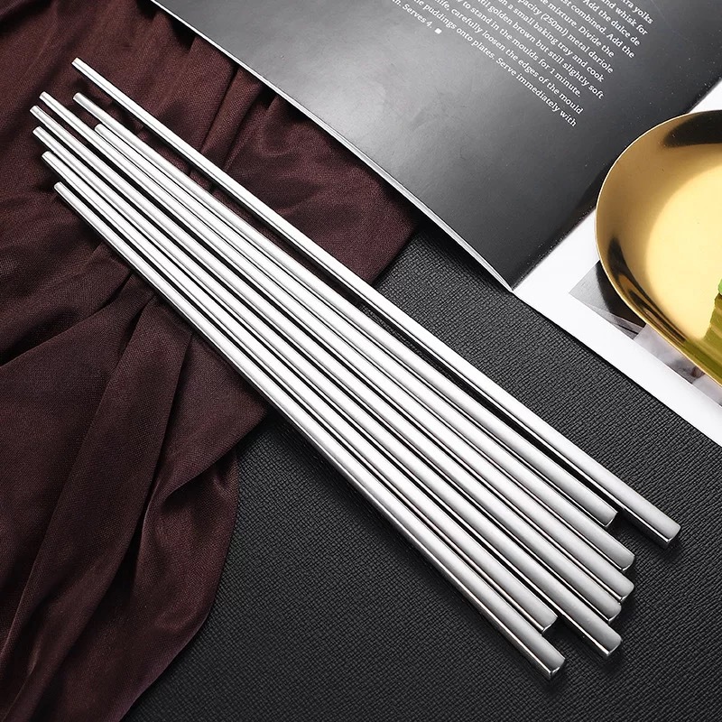 Selling well 304 stainless steel laser handle chopsticks SUS stainless steel chopsticks set