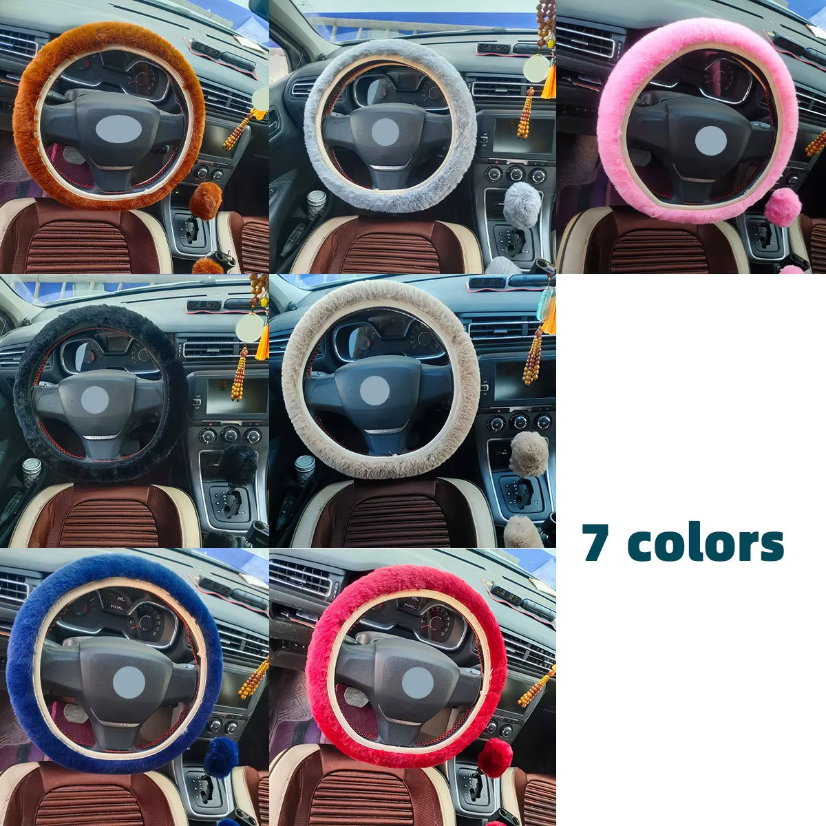 Cuatro temporadas de manejo de volante de automóvil general transfronterizo de manejo de automóvil de comercio electrónico al por mayor manejo de volante de peluche