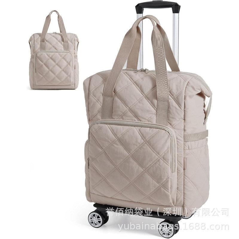 Rolling Luggage Bag with Wheels Detachable Wheels Carry-On Travel Bag Large Capacity Duffle Bag Travel Trolley Case