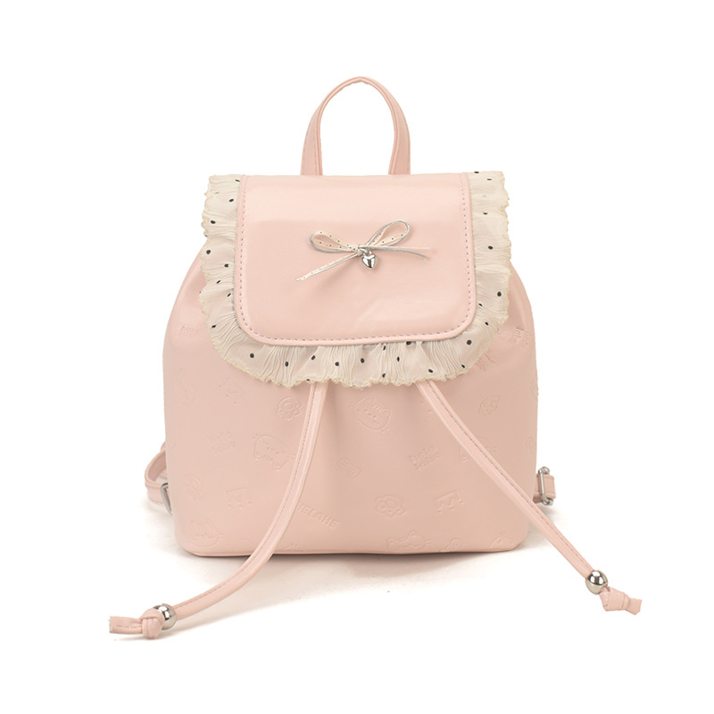 Mochila de encaje extranjero niñas lindas bolsas de arco bebés nuevas mochilas escolares de estilo universitario para niños