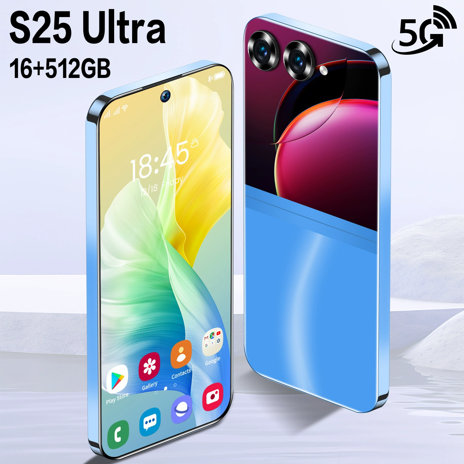 S25 Ultra+ Кросс-бордер смартфон 7.3 дюйма с большим экраном HD 16+1T мобильный телефон источник завода СмартPhone