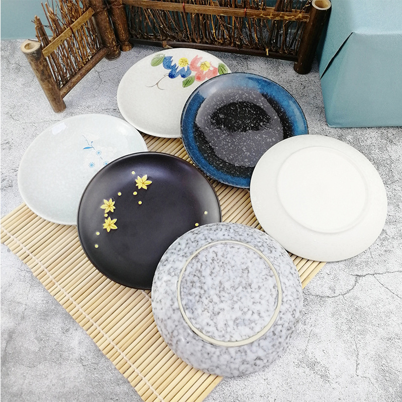 定 制亞馬遜外貿工廠日式家用創意陶瓷骨碟餐碟餐桌吐骨碟糖果盤
