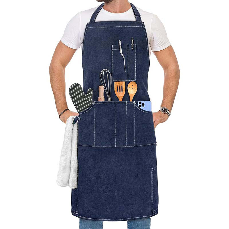 Amazon cross-border barbecue delantal conjunto de herramientas antiincrustantes al aire libre cocinero ropa de trabajo hombre cocina delantal de lona gruesa