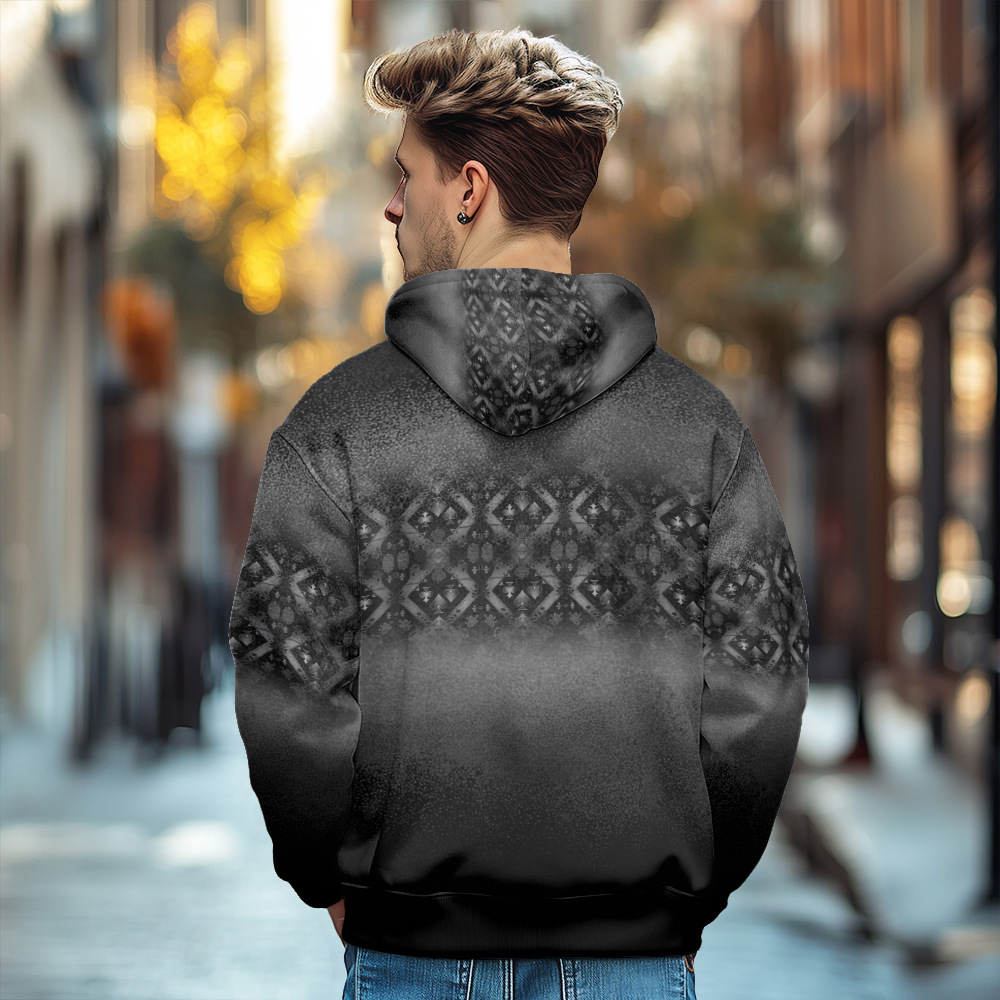 Giacca in cotone con cappuccio e cerniera da uomo invernale con stampa digitale europea D953_voghion.com