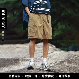 捷展男装|立体口袋工装短裤2026春夏新品潮牌宽松纯色休闲五分裤