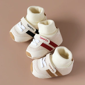 Spring and Autumn Newborn Baby Shoes and Socks Color Matching Sports Versatile 0-1 Year Old Baby Male and Female Baby Warm Soft Soled Toddler Shoes