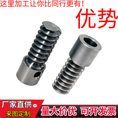 [蜗杆加工升降机蜗杆定制减速箱传动零件加工定制来图来样定制无忧]