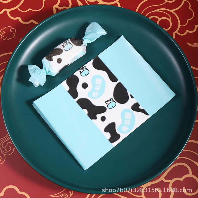 Papel de embalaje de papel de turrón embalaje de papel de caramelo embalaje de papel de turrón papel de caramelo de arroz glutinoso 100 piezas