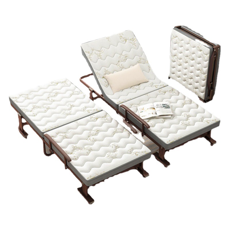 Cama plegable cama individual siesta hogar adulto almuerzo cama que acompaña portátil militar cama de látex Oficina reclinable estera