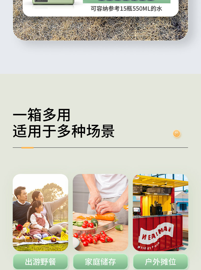 Koyide car refrigerator, suitable for both car and home use, 12V/24V/220V compatible, outdoor car mini refrigerator for refrigeration and freezing