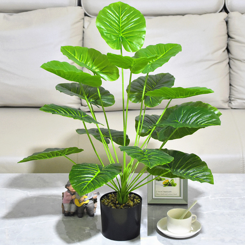 Dripping Guanyin Simulación Planta verde Estilo nórdico Simulación Planta Adornos Interior Bonsai Simulación al por mayor Planta en maceta