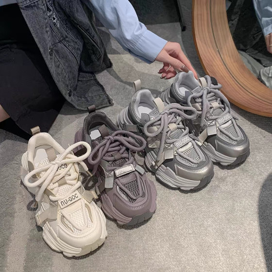 2025 Summer Breathable Not Stinky Foot Torre Shoes Women's Mesh Soft Sole sneaker New All-match Thick Sole Women's Shoes