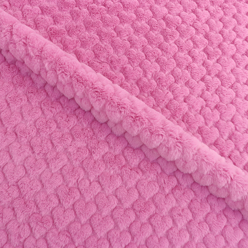 現物はウサギの毛のエンボスの小さい愛の綿布の立体のエンボスの小さいウサギの毛の布地の家庭用紡績の服装の抱き枕の生地に似せます。