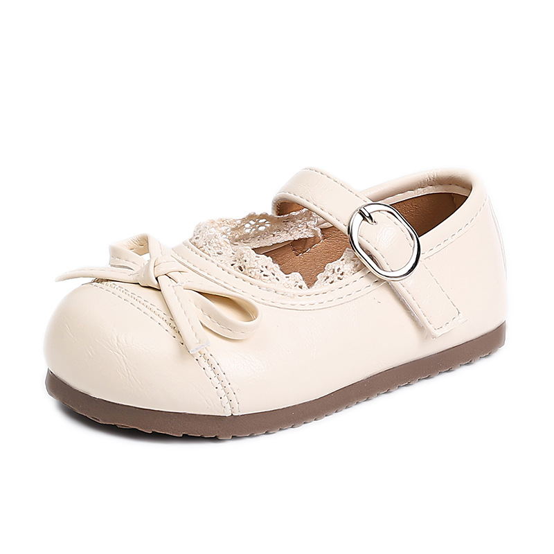 Zapatos de cuero de encaje 2026 primavera y otoño nuevos zapatos de princesa de arco de niñas con suela suave, zapatos de una sola boca superficial de Mary Zhen image 6