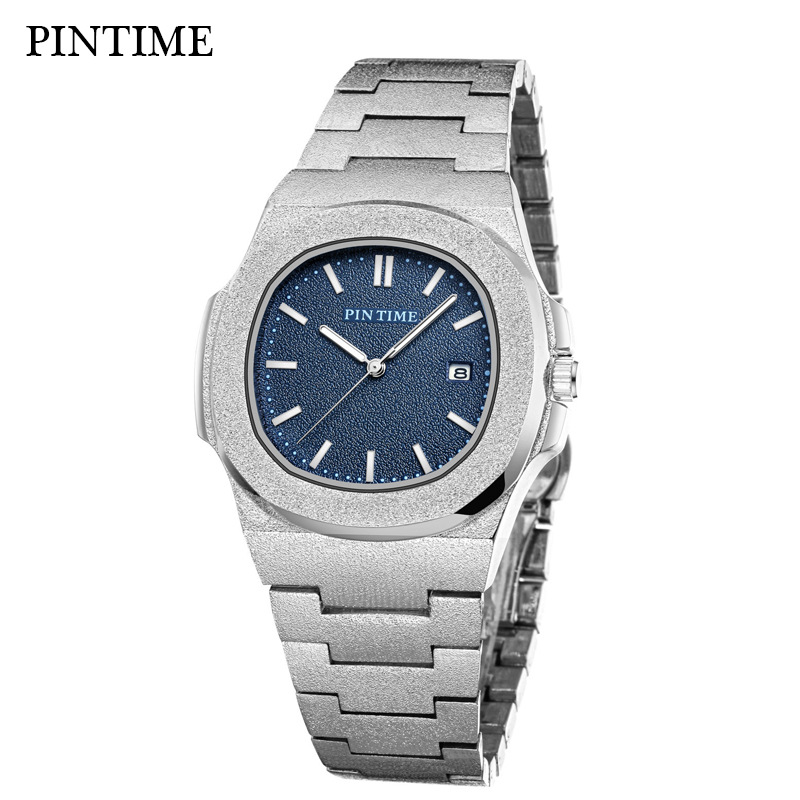 Pintime Square Watch Men's Frosted High-End Men's Watch Niche Export Popular Men's Watch Wholesale Watch
