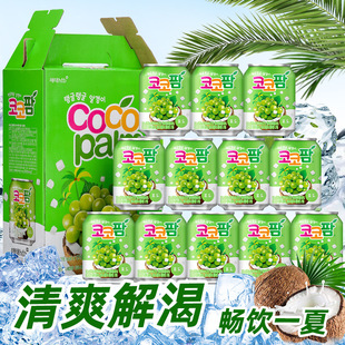 韓國原裝進口網紅海太可可粒椰子葡萄汁飲料果肉整箱12瓶送禮盒