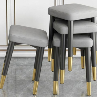Stackable Household Stool, Trendy Light Luxury Dining Table Stool, Modern Minimalist Living Room Chair, Square Stool, Small Low Stool