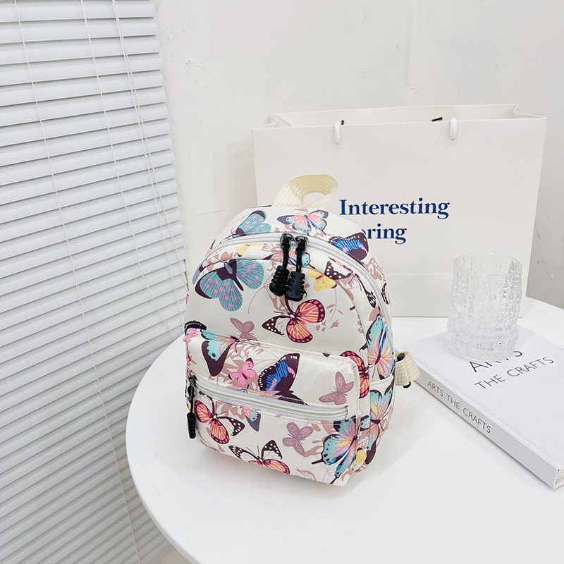 Japanese Style Soft Girl Cute Funny Cow Spotted Backpack Soft Cute Sweet Girl College Style Canvas Student Schoolbag