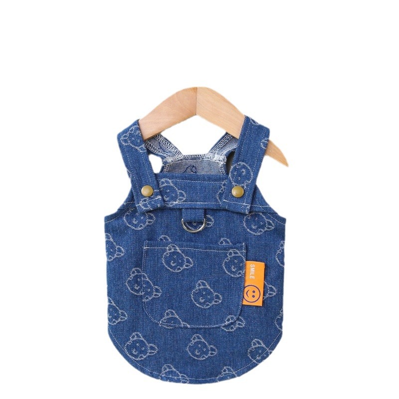 Haustier Kleidung Frühling Neue Denim Rock Paar Harness Teddy Bichon Kleine Hund Katze Sommer Outfit_voghion.com