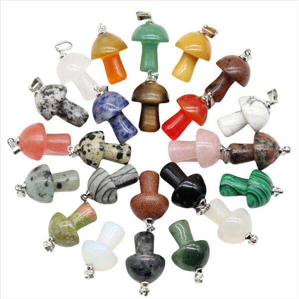 Organic small agate crystal pendant