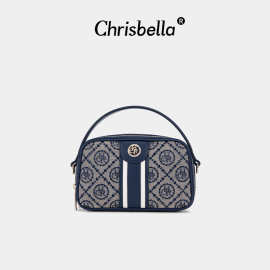 CHRISBELLA/新款重工烫钻托特包单肩斜挎手提包